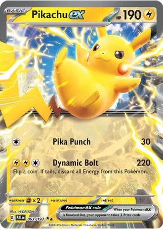 Pikachu ex #063/193 — Holiday Calendar 2024