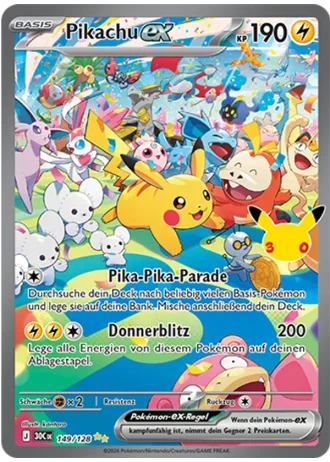 Pikachu-ex #149/128 — 30 Jahre