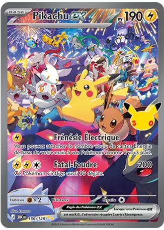 Pikachu-ex #150 — 30e Anniversaire