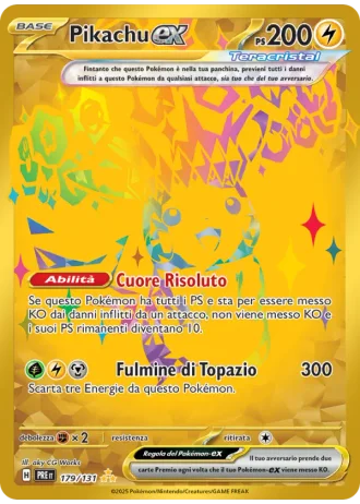 Pikachu ex #179 — Evoluzioni Prismatiche