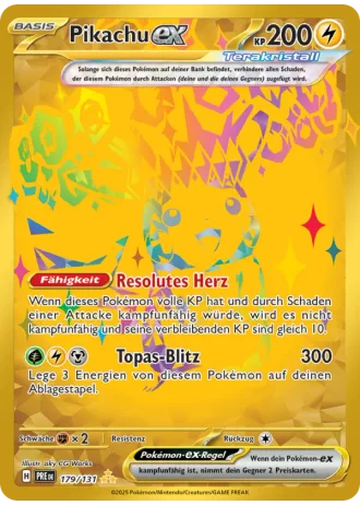 Pikachu ex #179/131 — Prismatische Entwicklungen