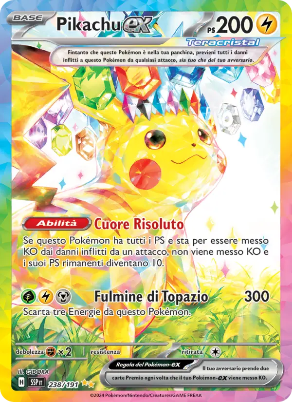 Pikachu ex #238 — Scintille Folgoranti
