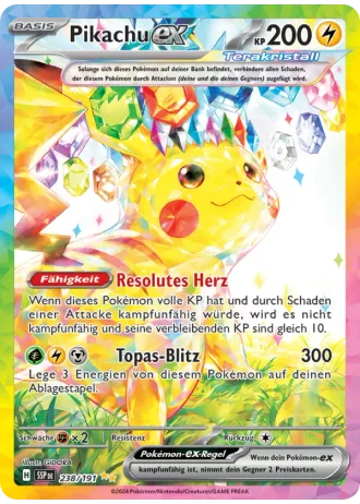 Pikachu ex #238/191 — Stürmische Funken