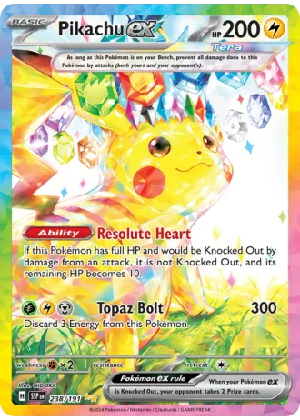 Pikachu ex #238 — Surging Sparks