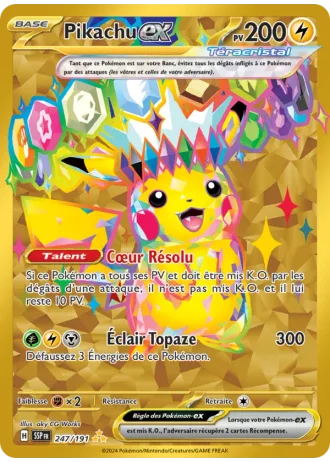 Pikachu ex #247 — Étincelles Déferlantes