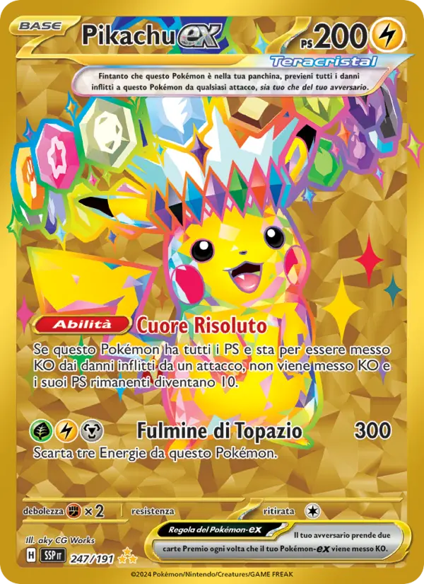 Pikachu ex #247 — Scintille Folgoranti