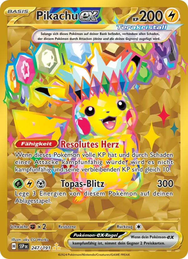 Pikachu ex #247 — Stürmische Funken