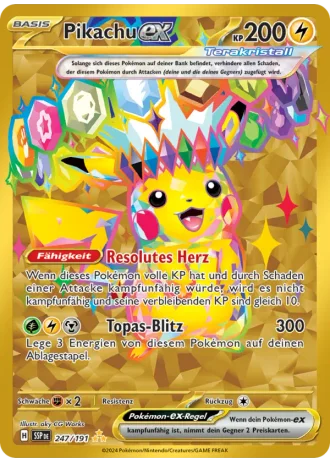 Pikachu ex #247/191 — Stürmische Funken