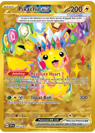 Pikachu ex #247 — Surging Sparks