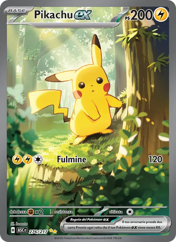 Pikachu ex #276 — Ascesa Eroica