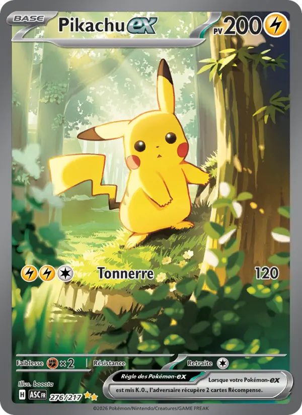 Pikachu ex #276 — Héros Transcendants