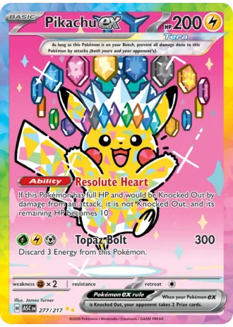 Pikachu ex #277 — Ascended Heroes