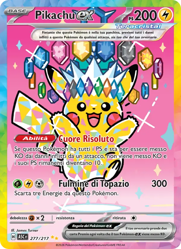 Pikachu ex #277 — Ascesa Eroica