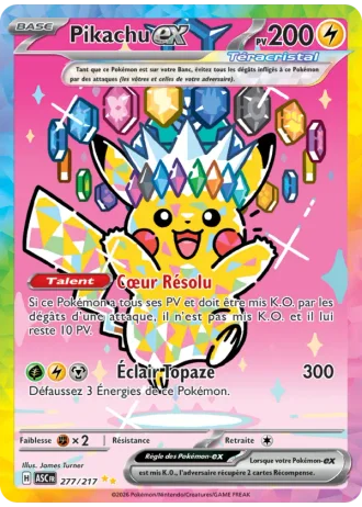 Pikachu ex #277 — Héros Transcendants