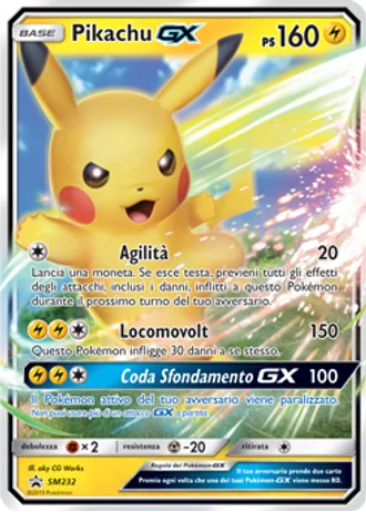 Pikachu GX SM232 — Sole e Luna Promos