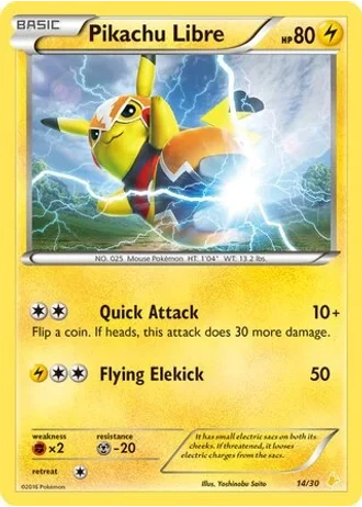 Pikachu Libre #14 — XY trainer Kit (Pikachu Libre)