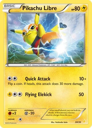 Pikachu Libre #30 — XY trainer Kit (Pikachu Libre)