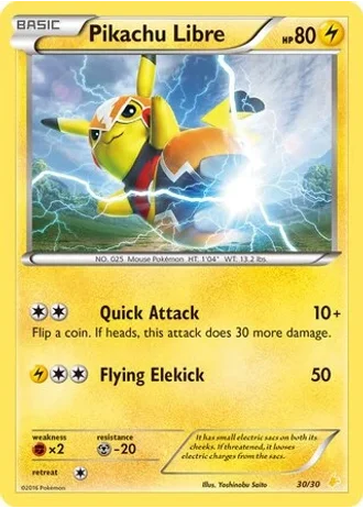 Pikachu Libre #30 — XY trainer Kit (Pikachu Libre)