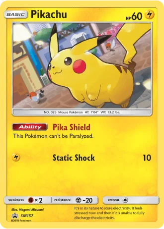 Pikachu SM157 — Sun & Moon Promos