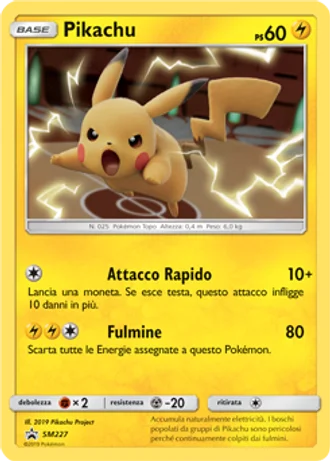 Pikachu SM227 — Sole e Luna Promos
