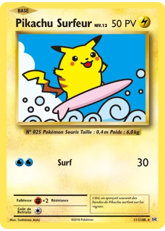Pikachu Surfeur #111/108 — Évolutions