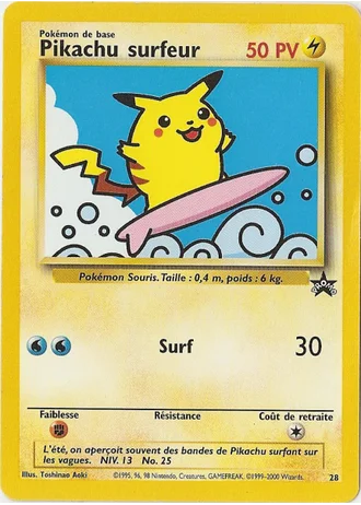 Pikachu surfeur #28 — Wizards Promos