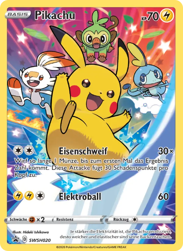 Pikachu SWSH020 — Schwert & Schild Promos