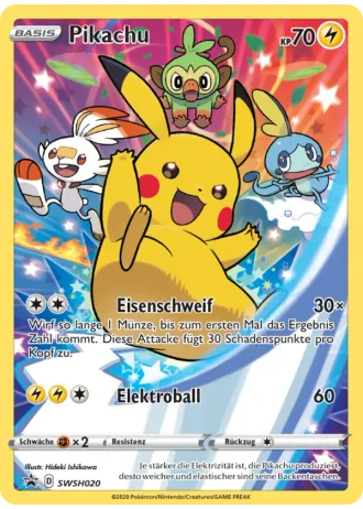 Pikachu SWSH020 — Schwert & Schild Promos