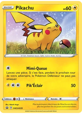 Pikachu SWSH039 — Épée & Bouclier Promos