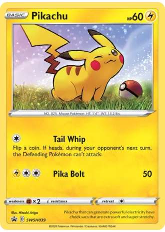 Pikachu SWSH039 — Sword & Shield Promos