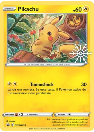 Pikachu SWSH153 — Spada e Scudo Promos