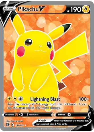 Pikachu V #157 — Brilliant Stars