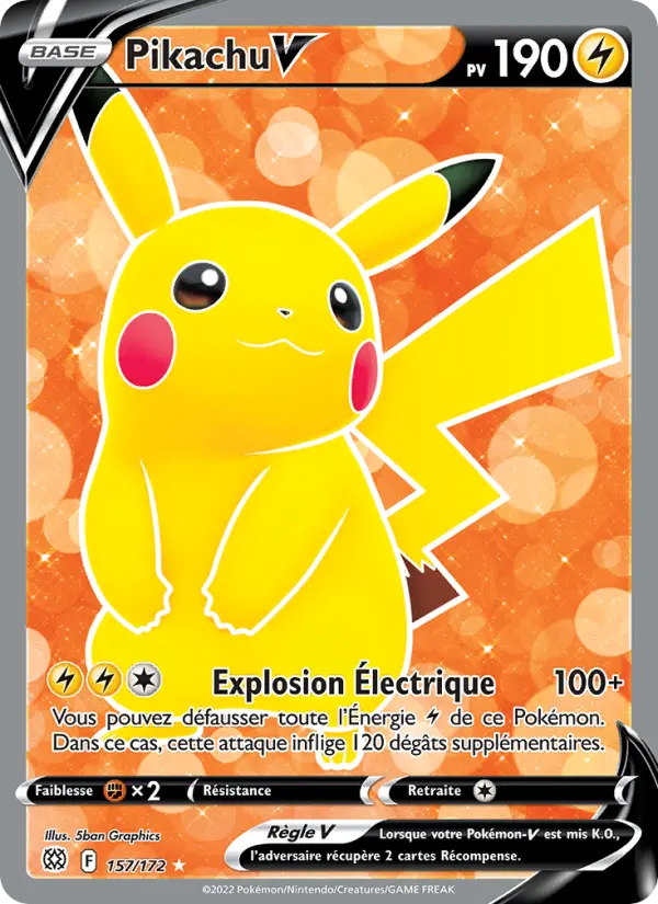Pikachu V #157 — Stars Étincelantes