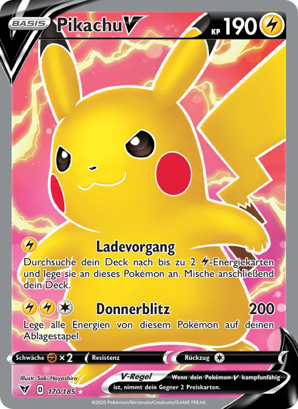 Pikachu V #170 — Farbenschock