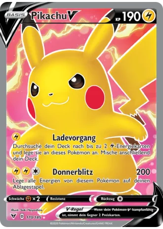 Pikachu V #170 — Farbenschock
