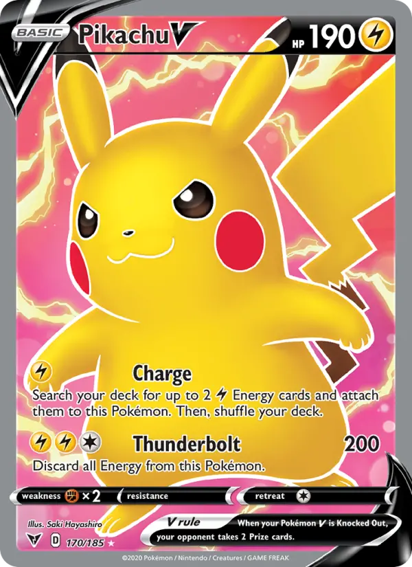 Pikachu V #170 — Vivid Voltage