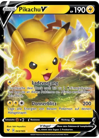 Pikachu V #43/185 — Farbenschock