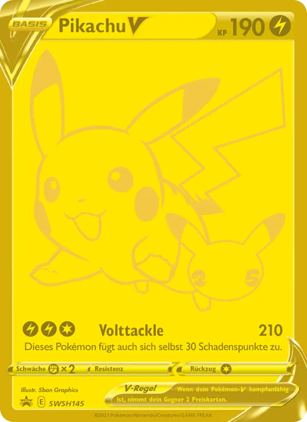 Pikachu V SWSH145 — Schwert & Schild Promos