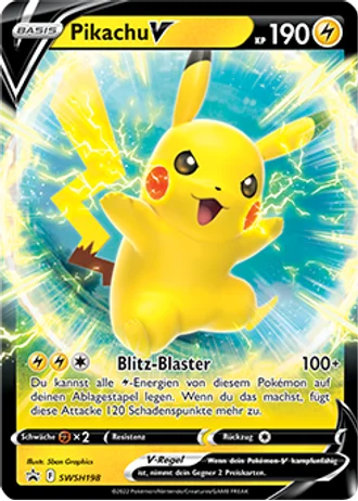 Pikachu V SWSH198 — Schwert & Schild Promos