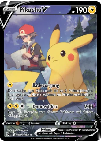 Pikachu V TG16/30 — Trainergalerie (Verlorener Ursprung)