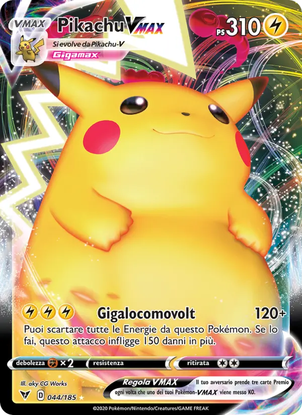 Pikachu VMAX #44 — Voltaggio Sfolgorante
