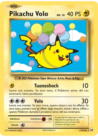 Pikachu Volo #110 — Evoluzioni