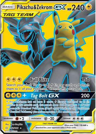 Pikachu & Zekrom GX #162 — Team Up