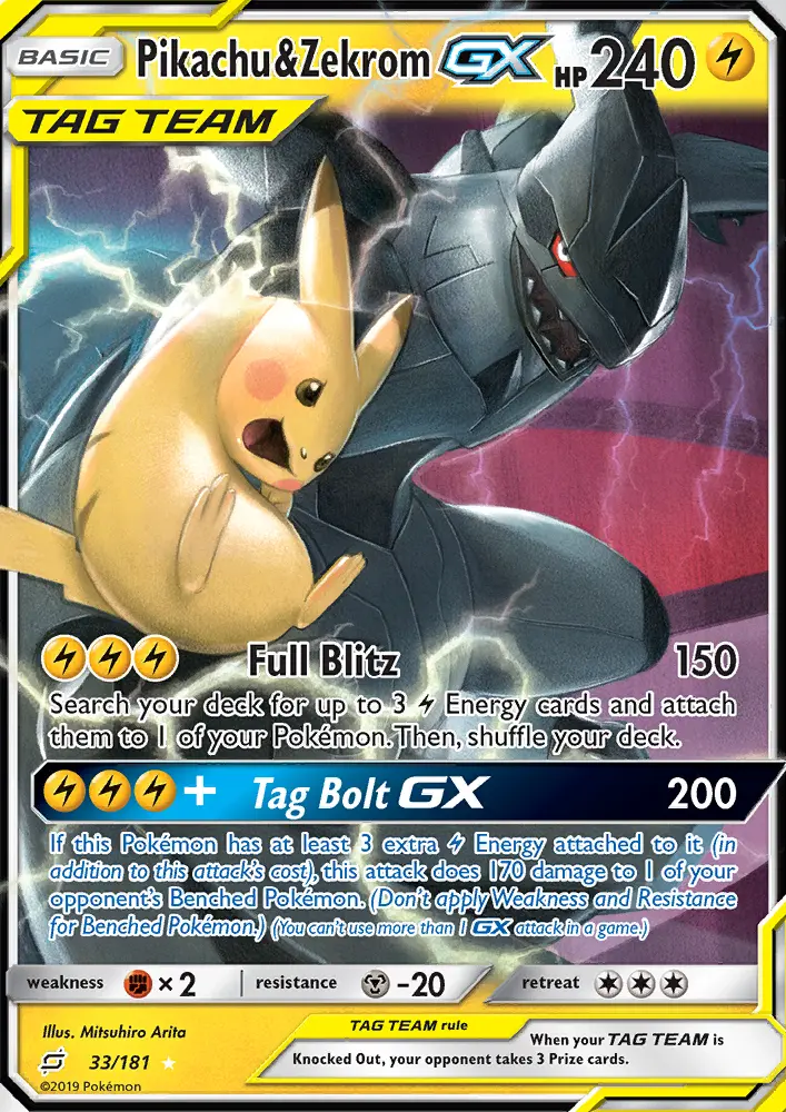 Pikachu & Zekrom GX #33 — World Championships 2019