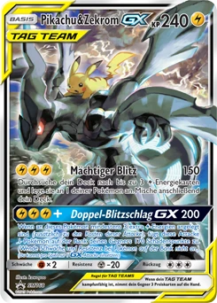 Pikachu & Zekrom GX SM168 — Sonne & Mond Promos