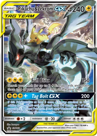 Pikachu & Zekrom GX SM168 — Sun & Moon Promos