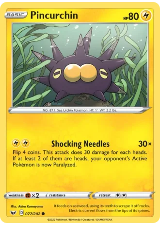 Pincurchin #77/202 — Sword & Shield