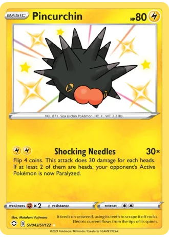 Pincurchin SV043/122 — Shiny Vault (Shining Fates)