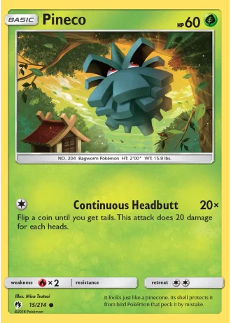 Pineco #15/214 — Lost Thunder