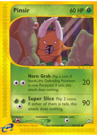 Pinsir #101 — Aquapolis
